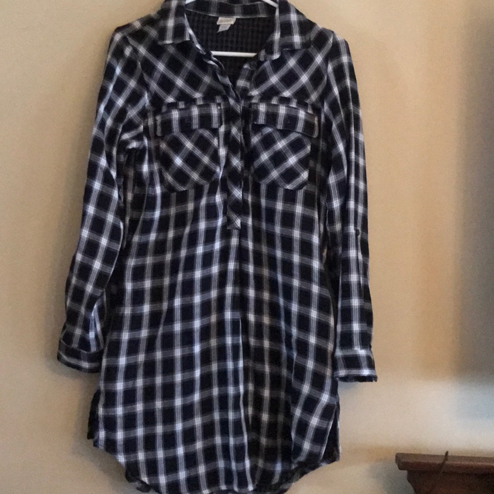 Plaid flannel dress.
